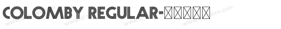 Colomby Regular字体转换
